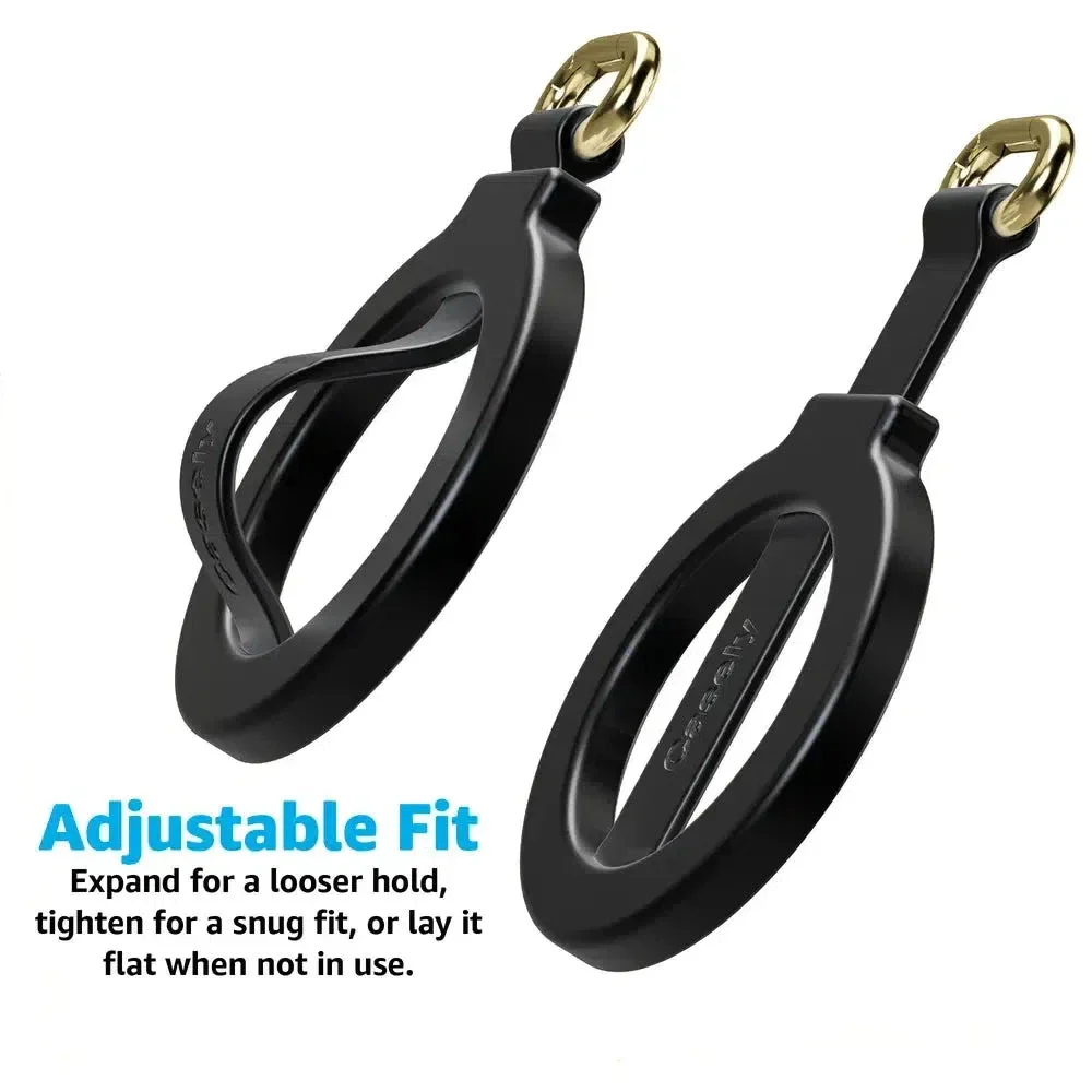 MagRing+ | Black Magnetic Adjustable Phone Ring with Keychain - Image 3