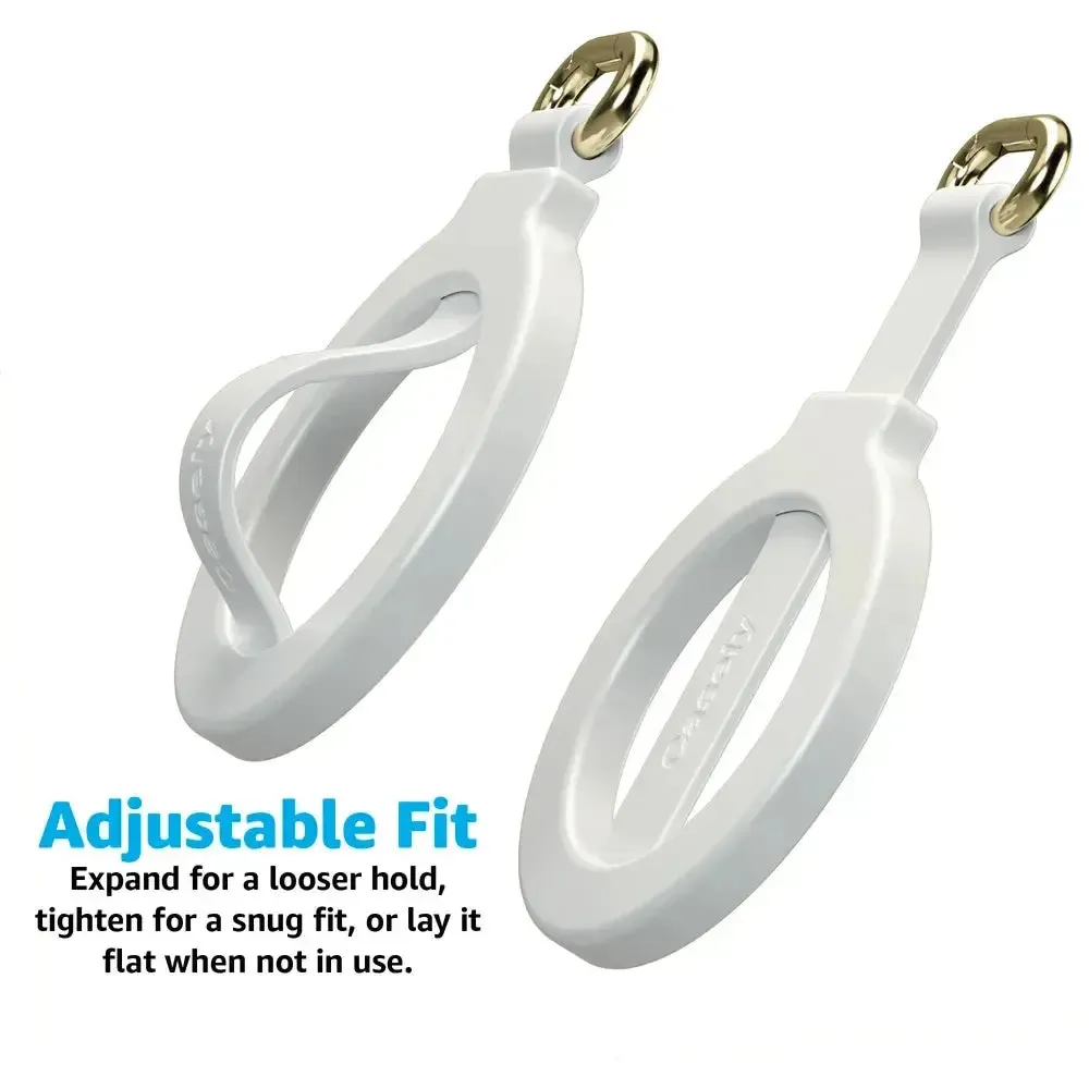 MagRing+ | Bone White Magnetic Adjustable Phone Ring with Keychain - Image 11