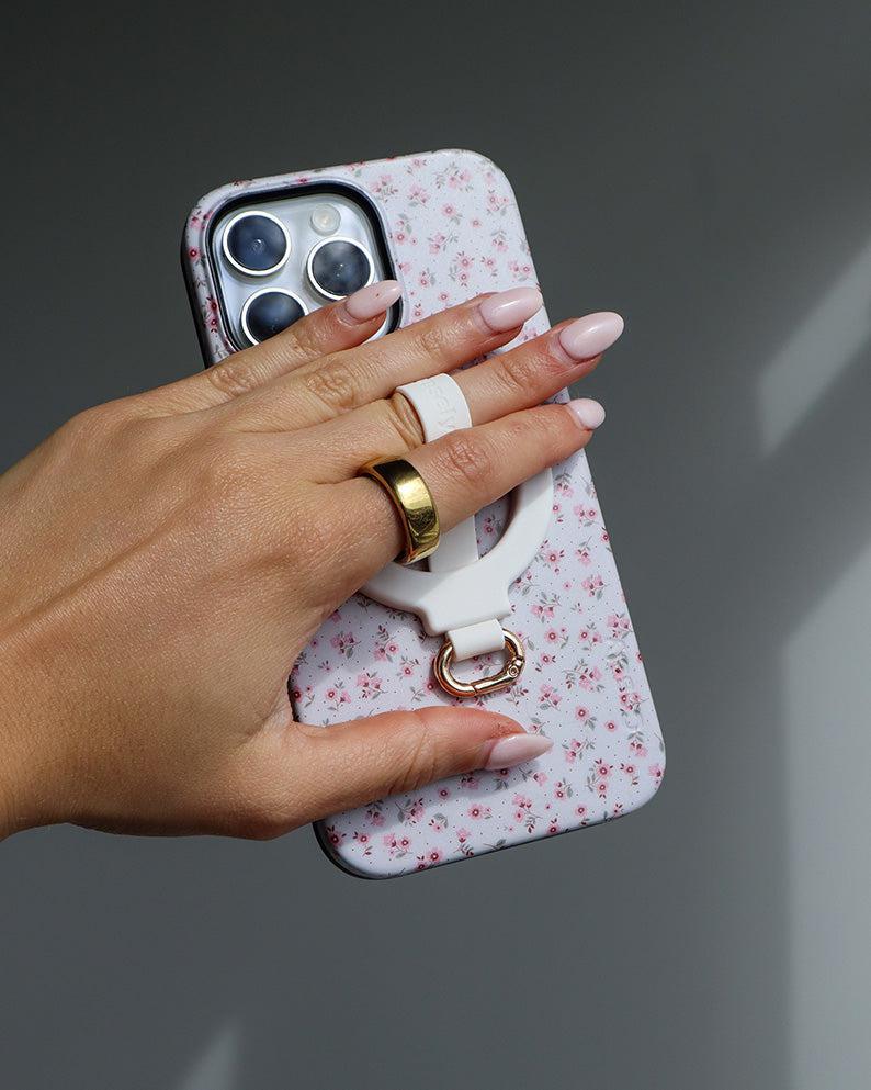MagRing+ | Bone White Magnetic Adjustable Phone Ring with Keychain - Image 9