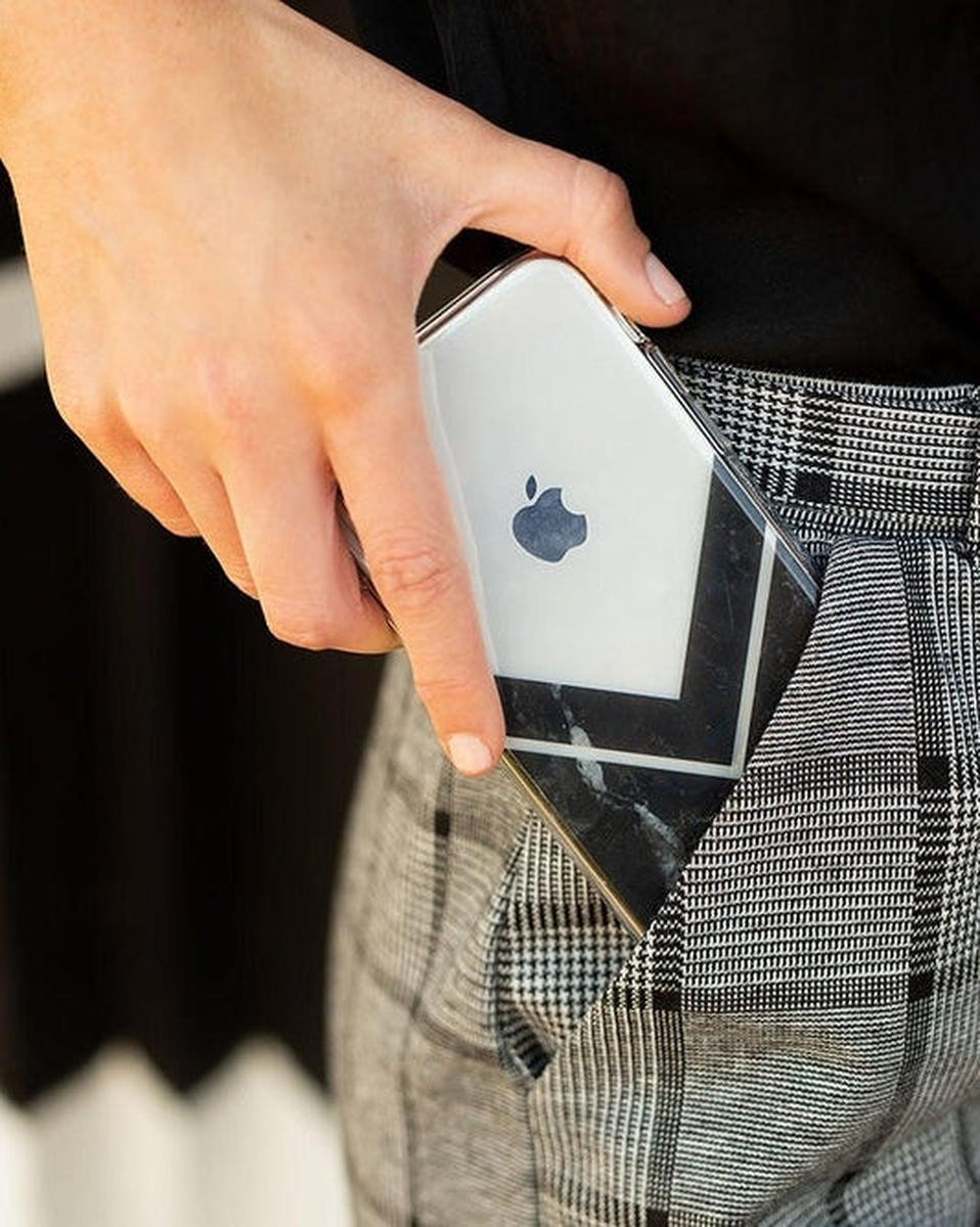 Sleek and Simple | Black Marble V Clear Case - Image 20