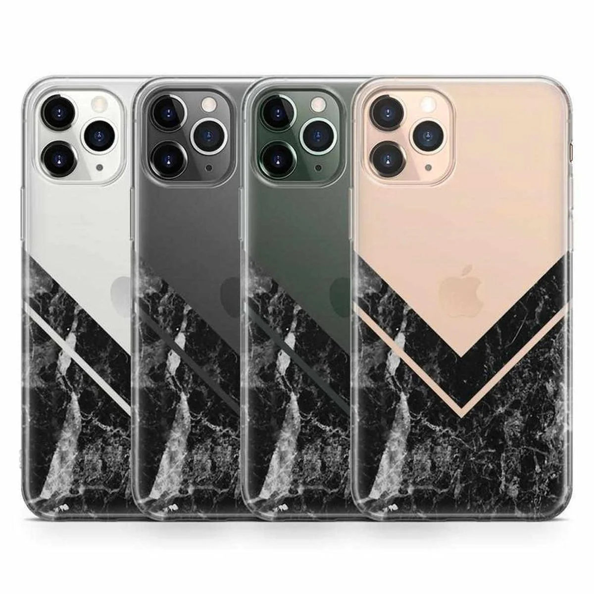 Sleek and Simple | Black Marble V Clear Case - Image 24