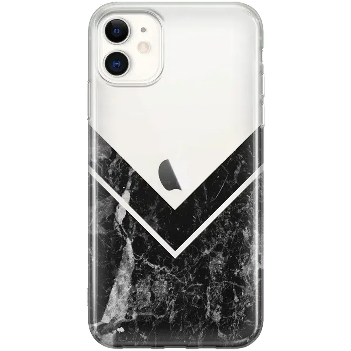 Sleek and Simple | Black Marble V Clear Case - Image 7