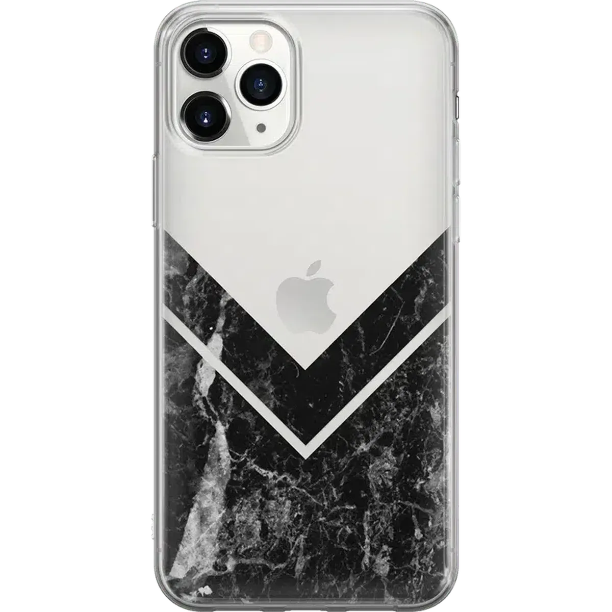 Sleek and Simple | Black Marble V Clear Case - Image 9