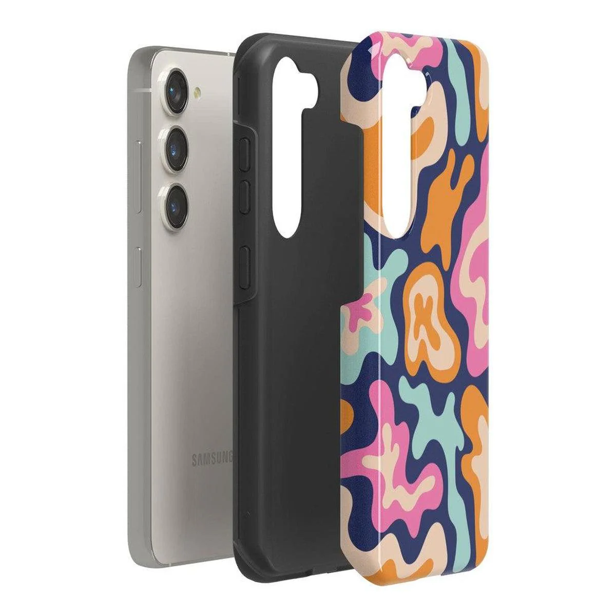 Midnight Color Splash | Abstract Retro Samsung Case - Image 18