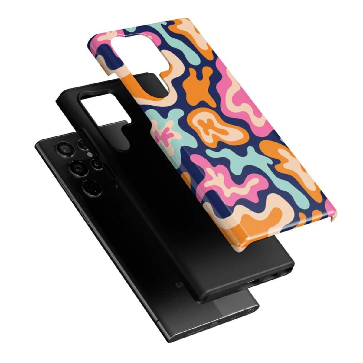 Midnight Color Splash | Abstract Retro Samsung Case - Image 21