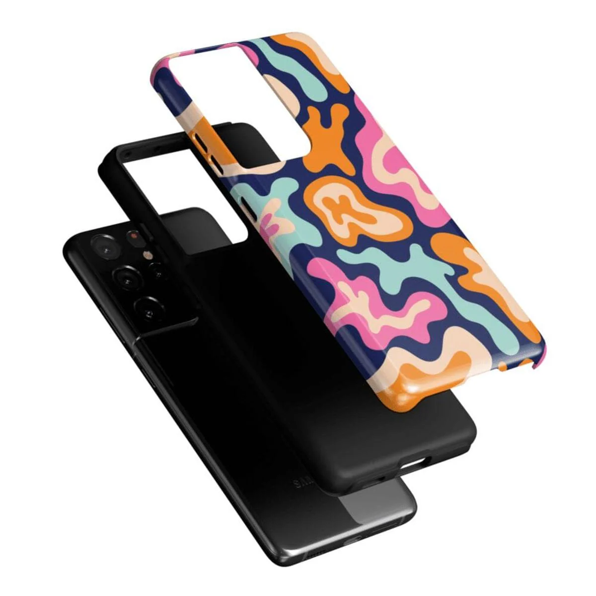 Midnight Color Splash | Abstract Retro Samsung Case - Image 30