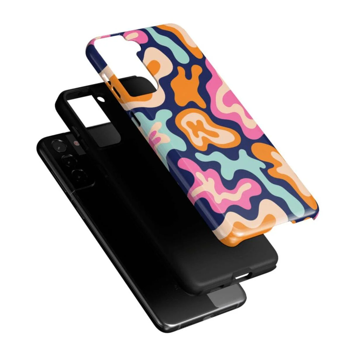Midnight Color Splash | Abstract Retro Samsung Case - Image 33