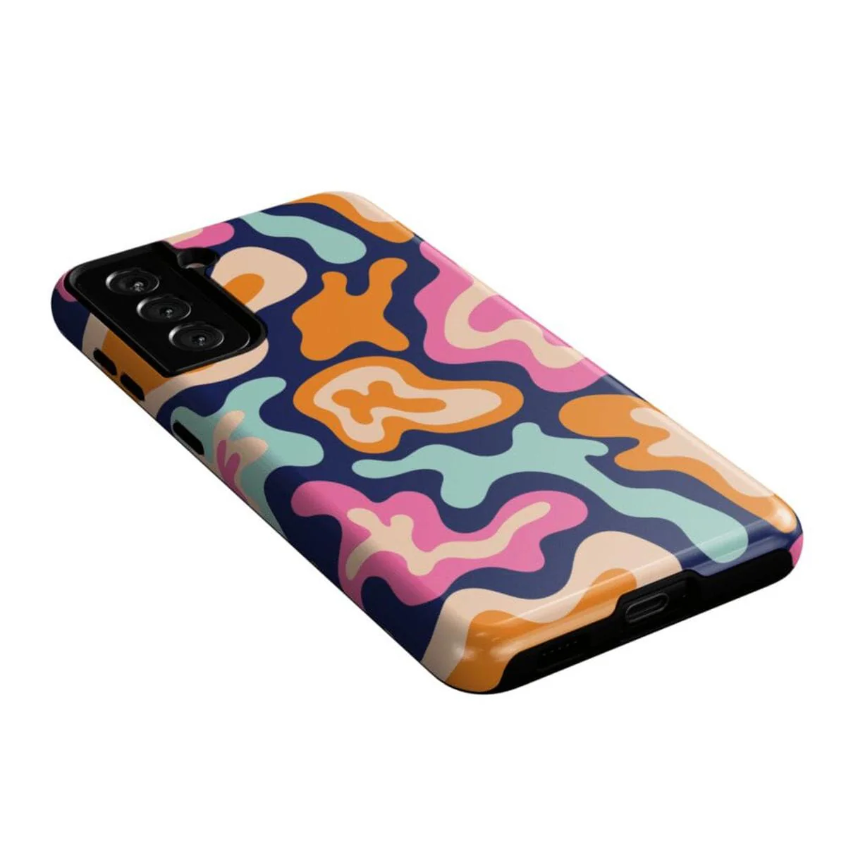 Midnight Color Splash | Abstract Retro Samsung Case - Image 35