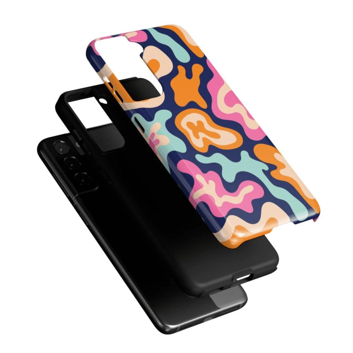 Midnight Color Splash | Abstract Retro Samsung Case - Image 36