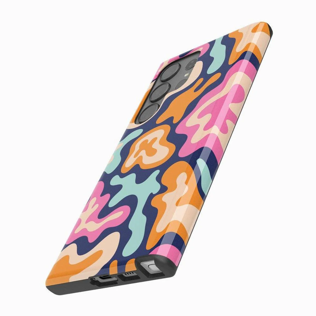 Midnight Color Splash | Abstract Retro Samsung Case - Image 4