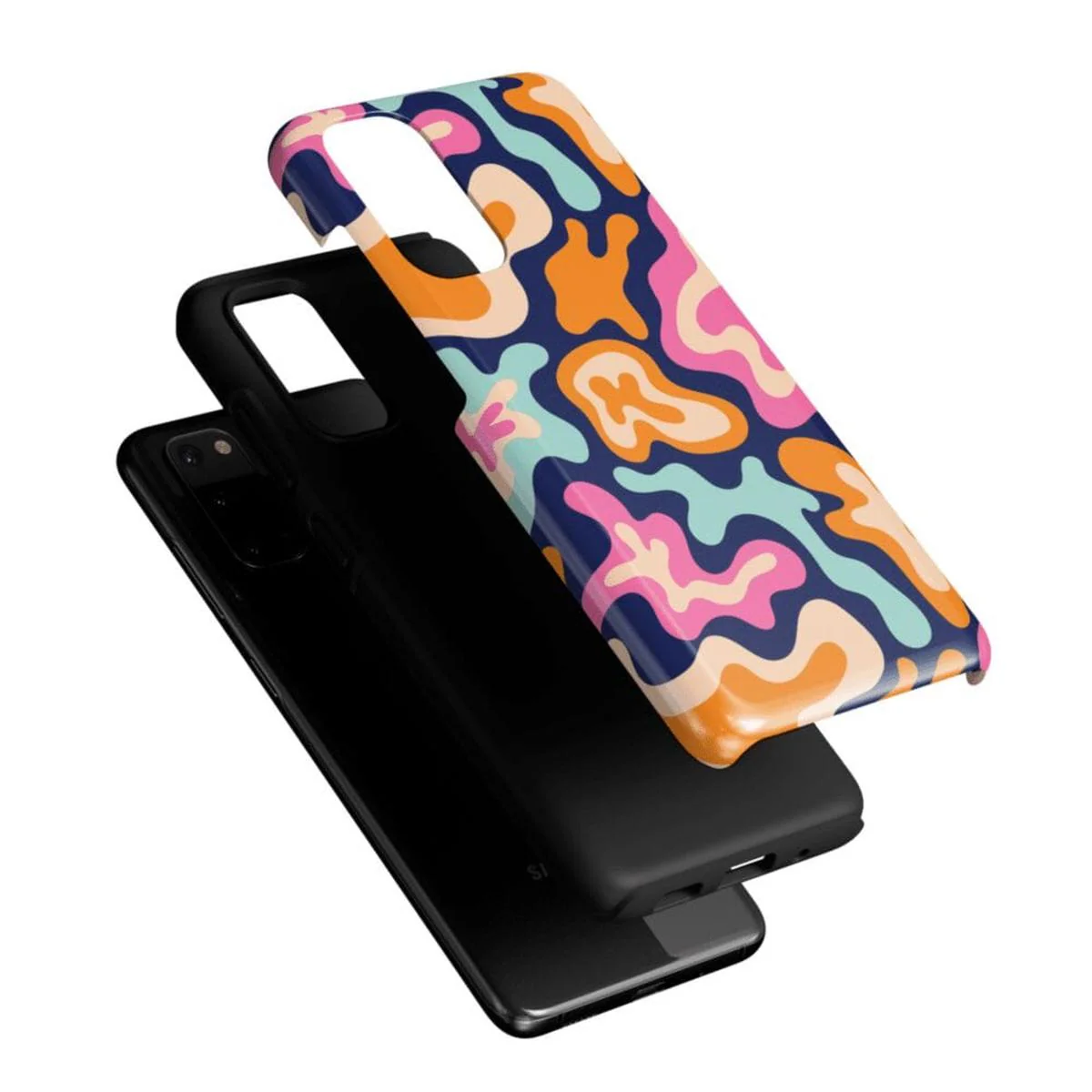 Midnight Color Splash | Abstract Retro Samsung Case - Image 45