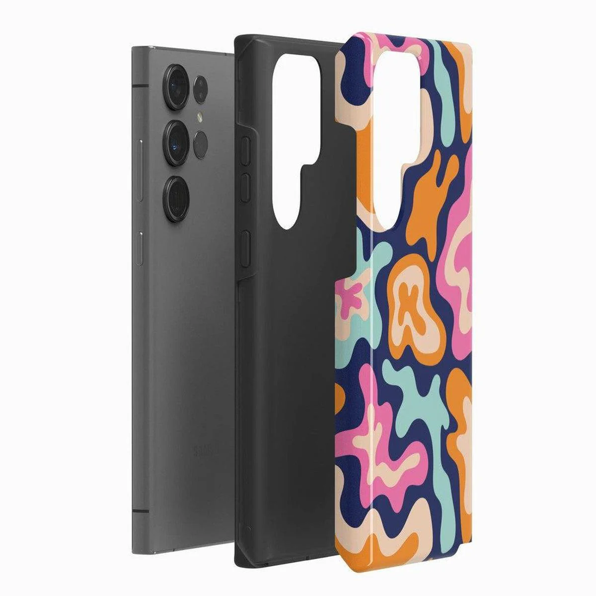 Midnight Color Splash | Abstract Retro Samsung Case - Image 6