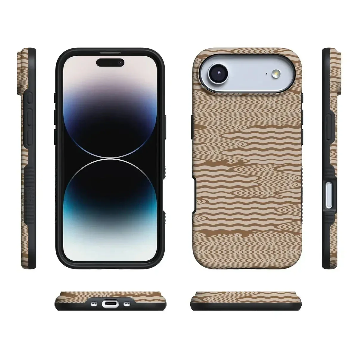 Mocha Ripple | Brown Waves Case - Image 119
