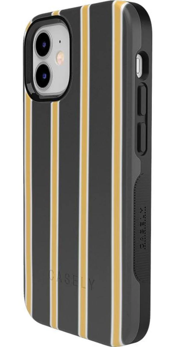 Fine Lines | Mustard Yellow Pinstripe iPhone Case - Image 11