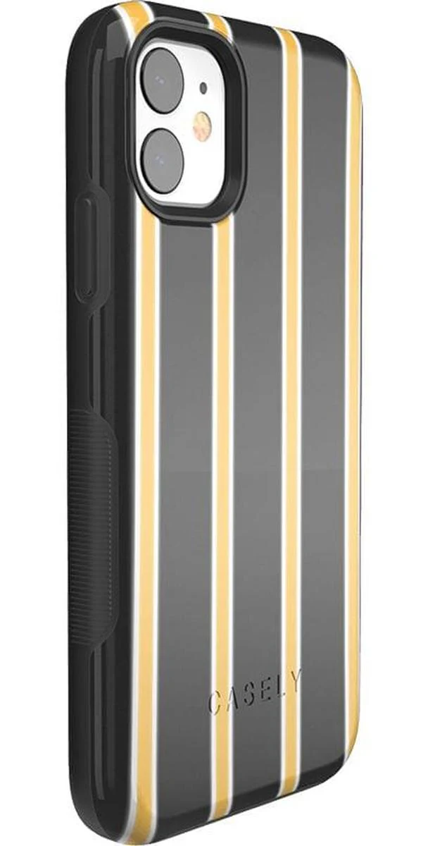 Fine Lines | Mustard Yellow Pinstripe iPhone Case - Image 17