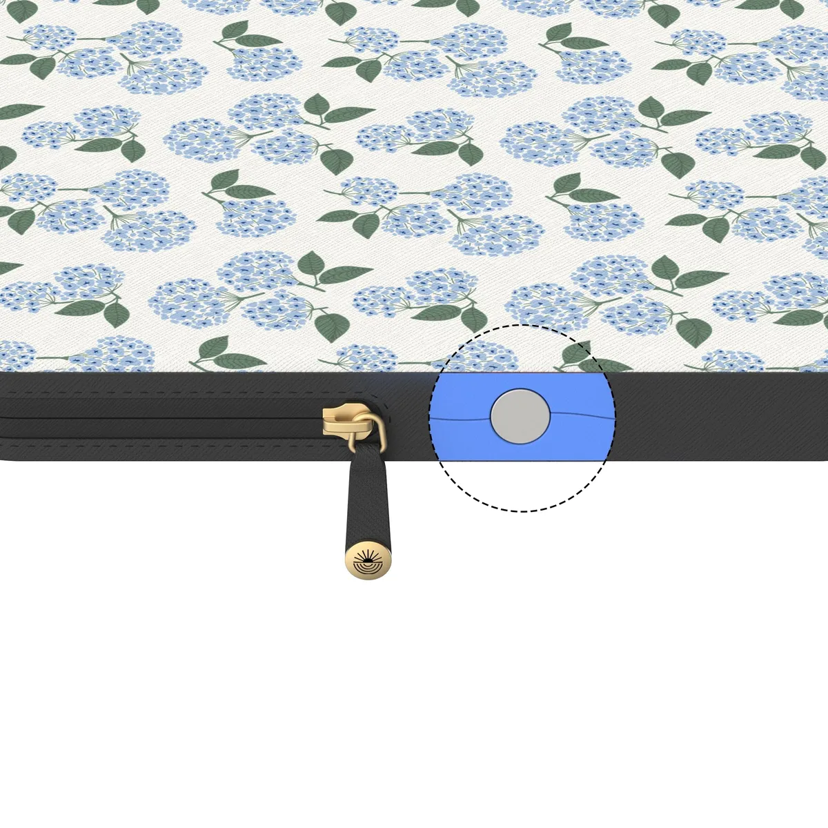 Nantucket Cottage | Blue Hydrangea Laptop Case - Image 5