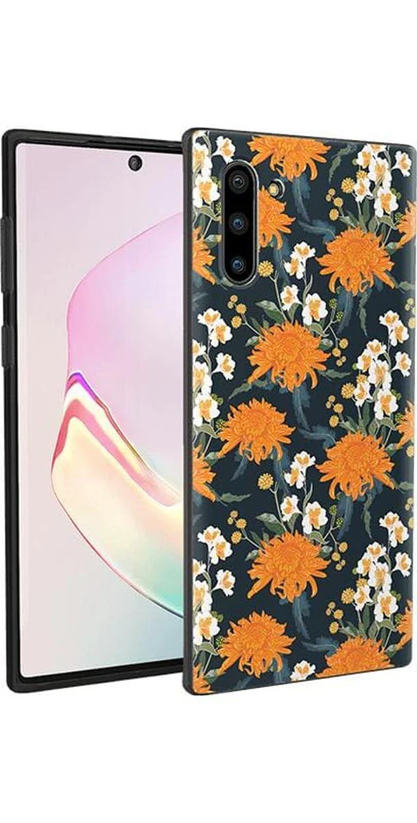 Off Tropic Floral | Exotic Orange Flower Samsung Case - Image 2