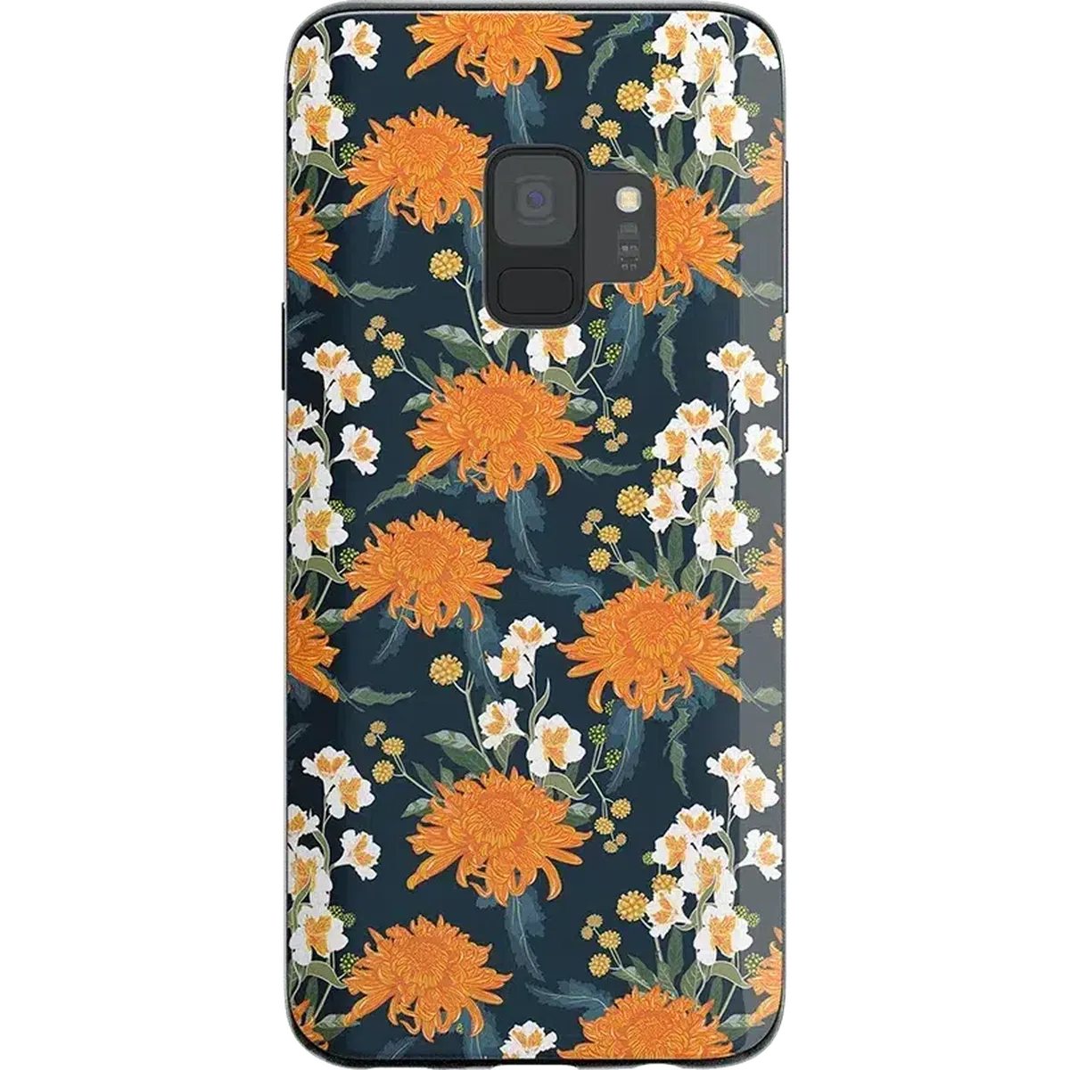 Off Tropic Floral | Exotic Orange Flower Samsung Case - Image 4