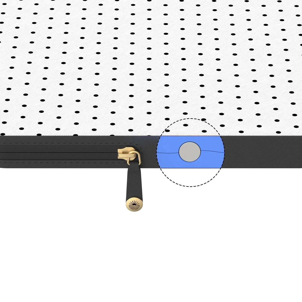 On the Dot | Black Polka Dot Laptop Case - Image 15