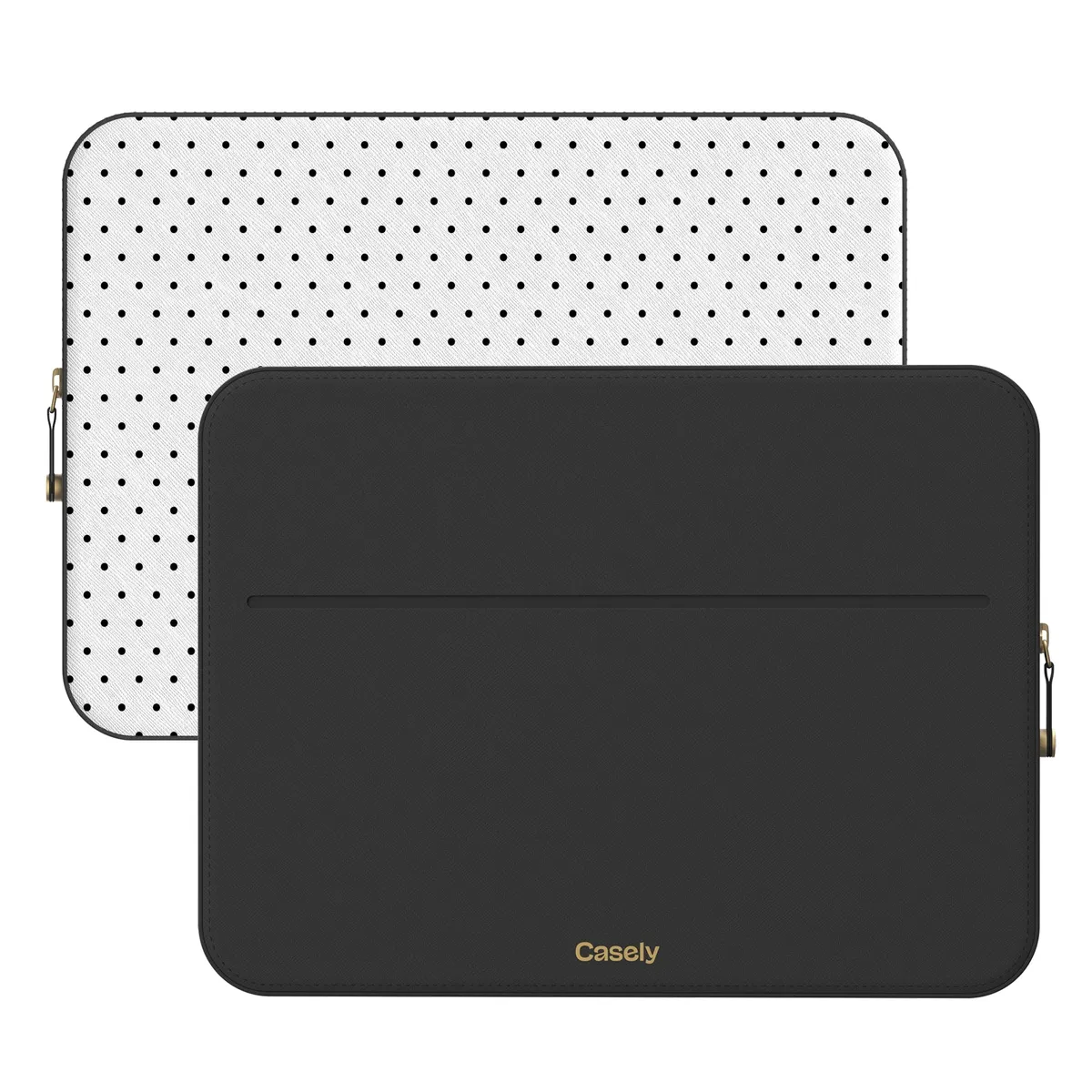 On the Dot | Black Polka Dot Laptop Case - Image 2