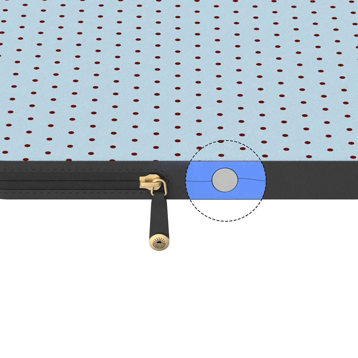 On the Dot | Blue Polka Dot Laptop Case - Image 15