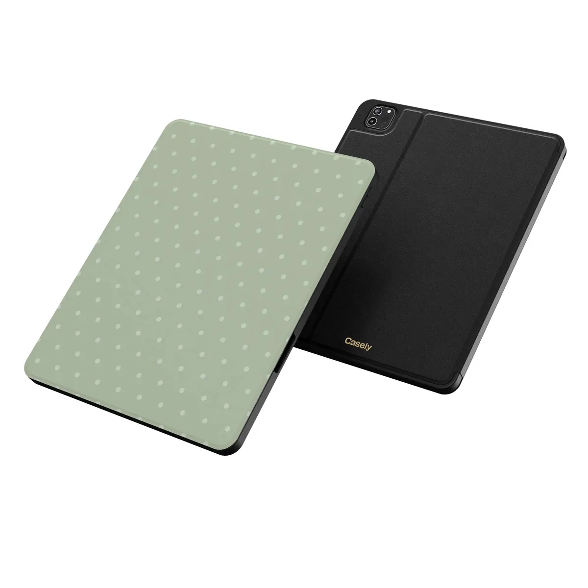 On the Dot | Green Polka Dot iPad Case - Image 2