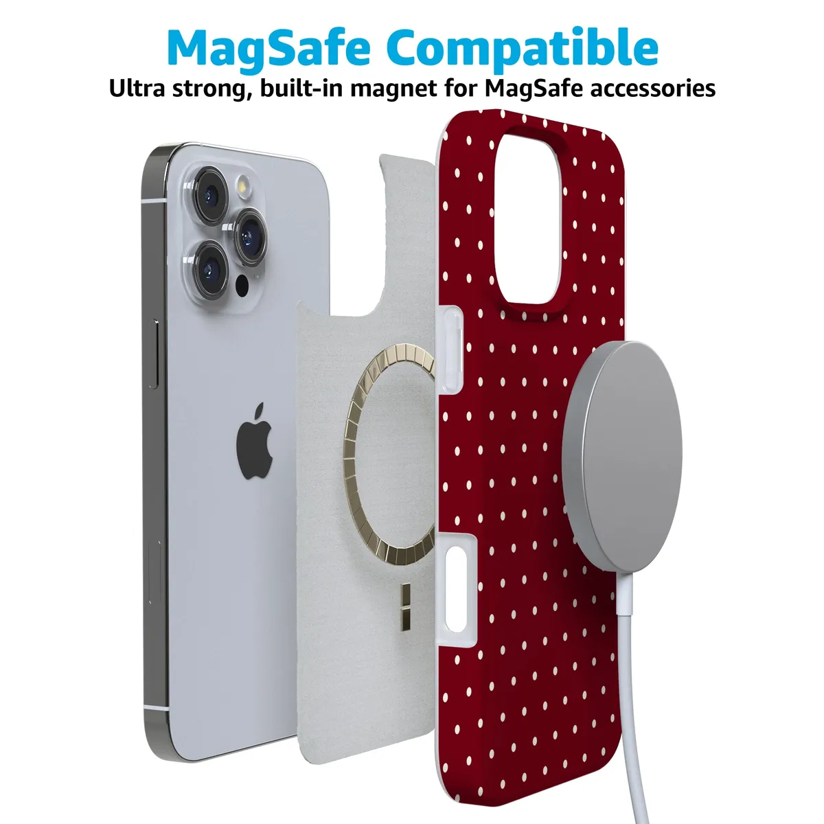 On the Dot | Maroon Polka Dot Case - Image 174