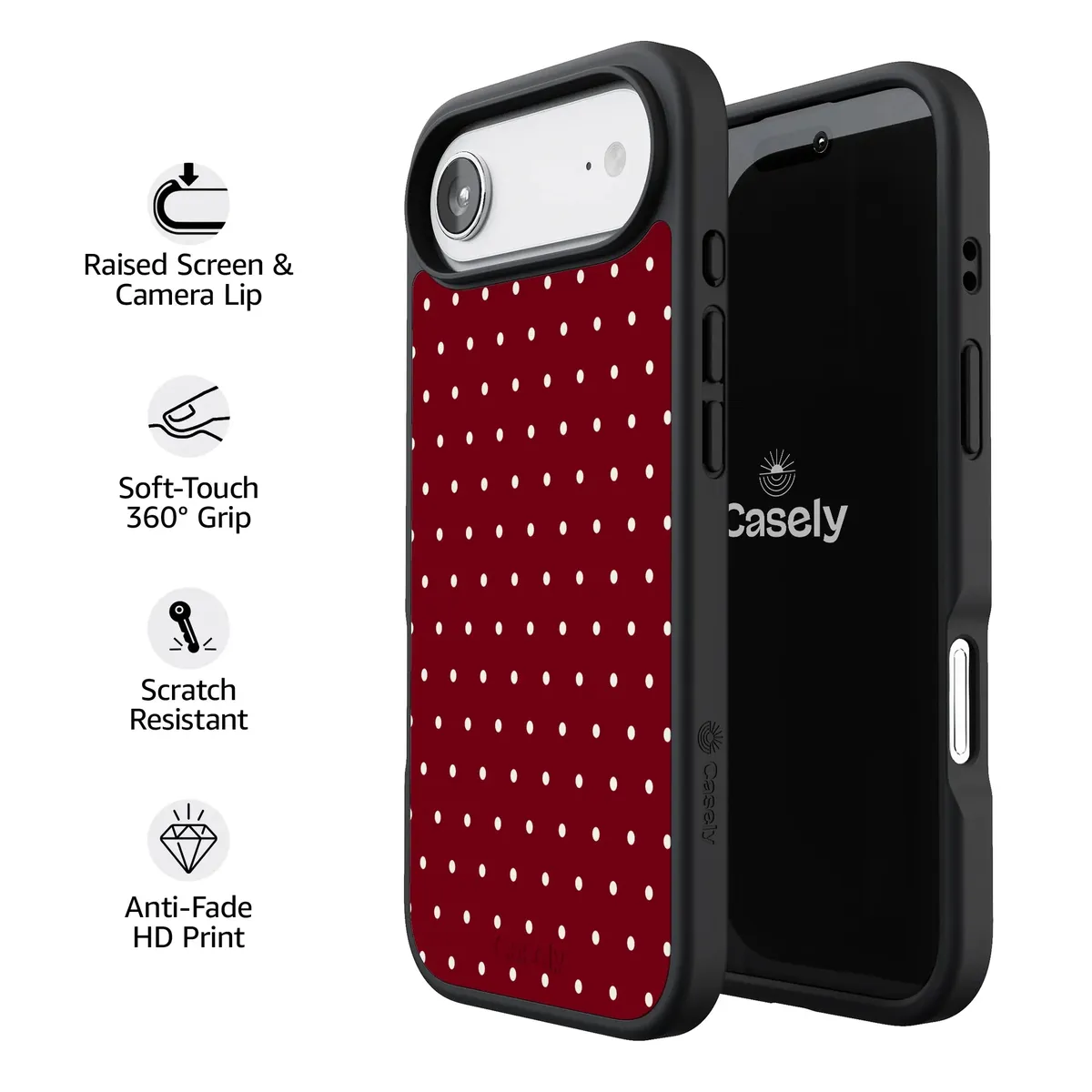 On the Dot | Maroon Polka Dot Case - Image 198