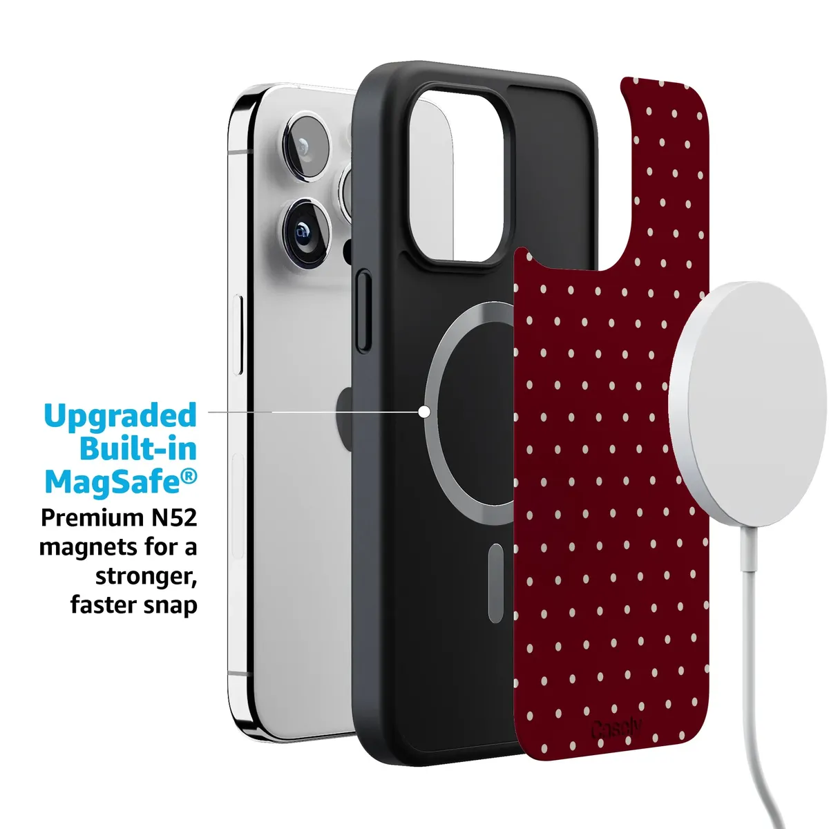 On the Dot | Maroon Polka Dot Case - Image 219