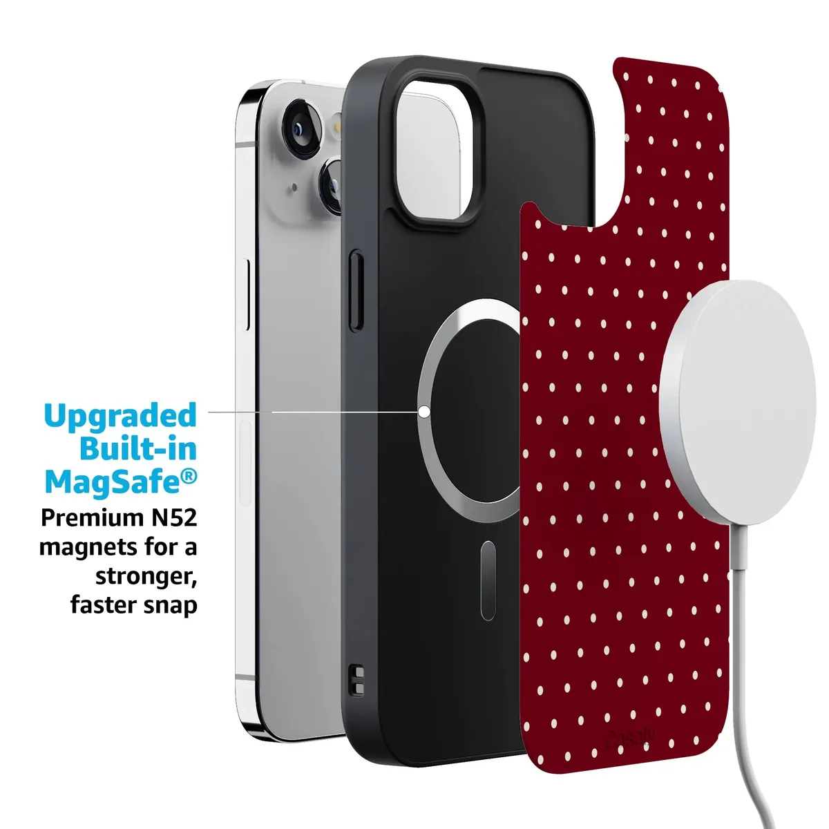 On the Dot | Maroon Polka Dot Case - Image 224