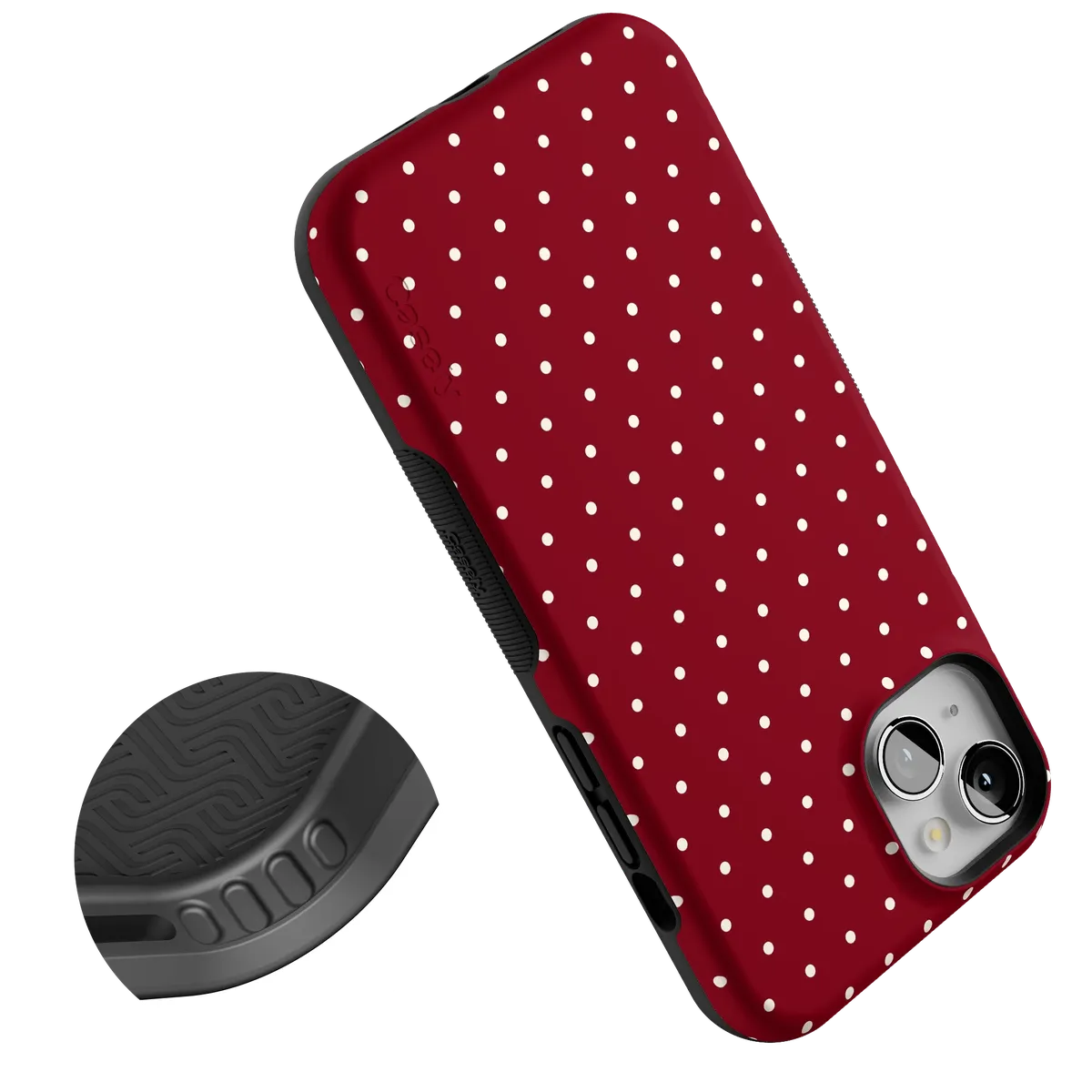On the Dot | Maroon Polka Dot Case - Image 59