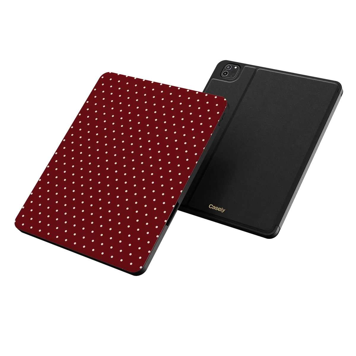 On the Dot | Maroon Polka Dot iPad Case - Image 33