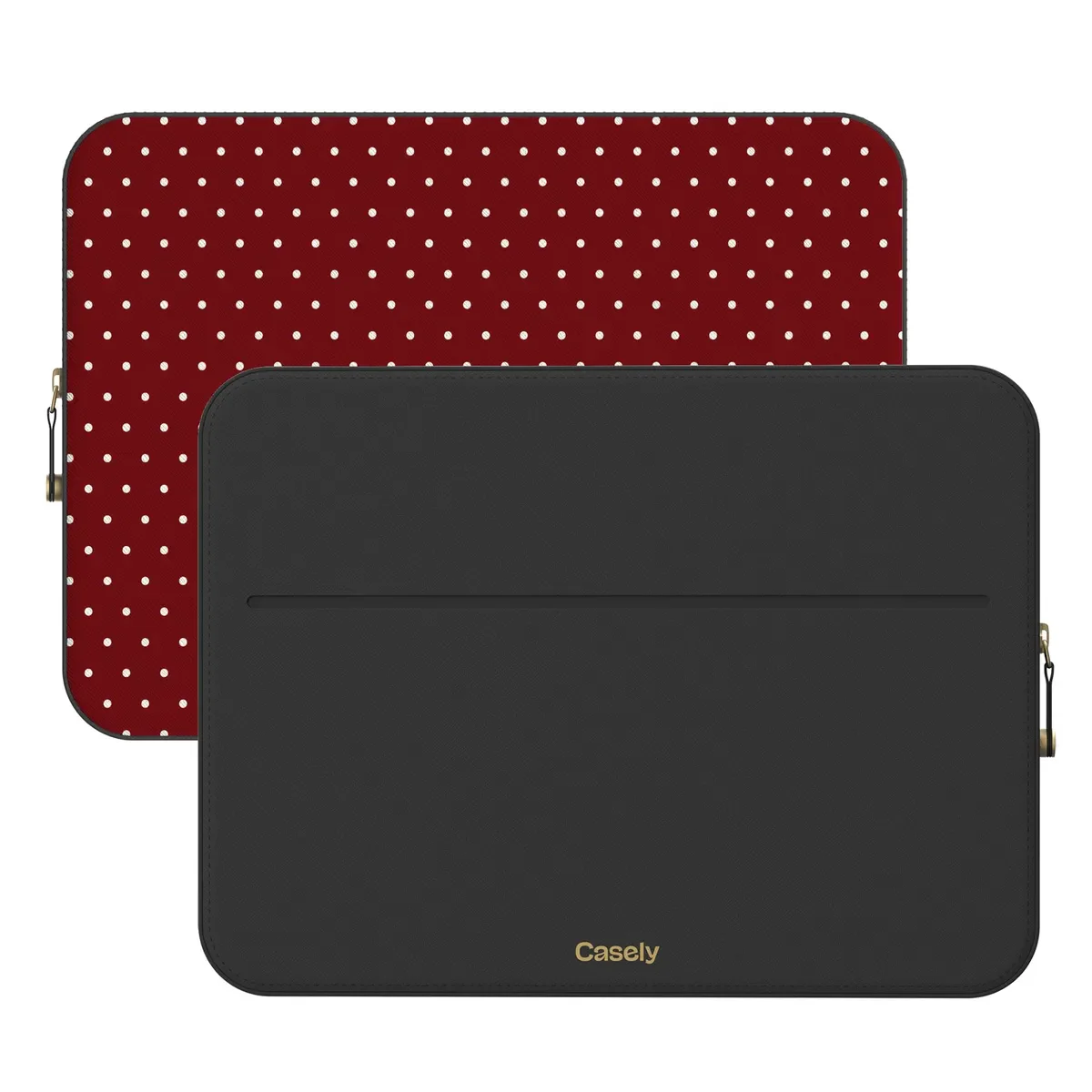On the Dot | Maroon Polka Dot Laptop Case - Image 12