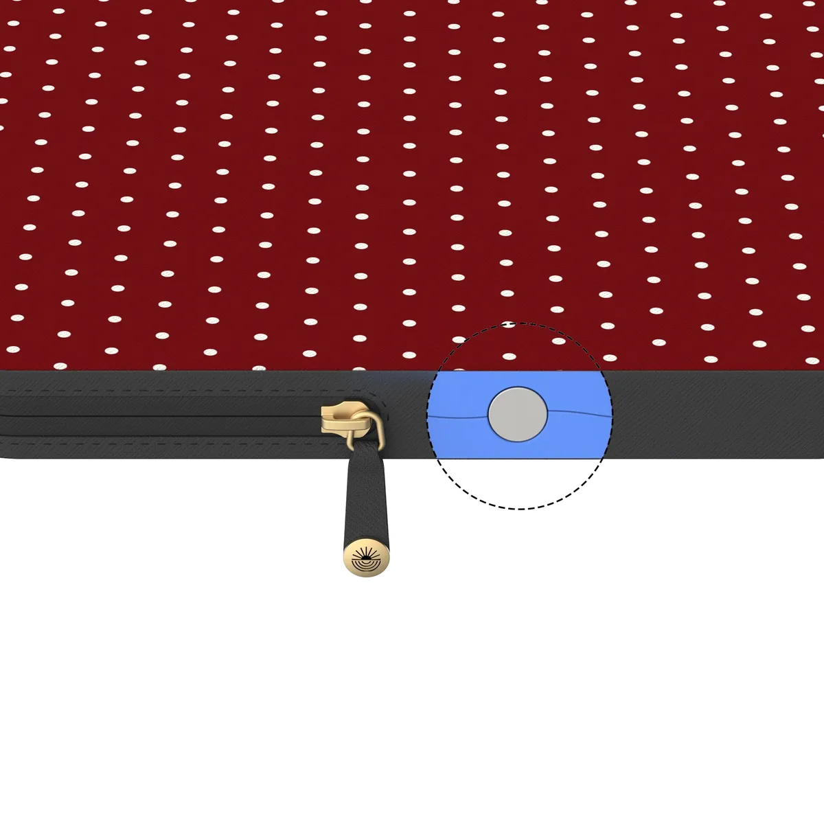 On the Dot | Maroon Polka Dot Laptop Case - Image 15