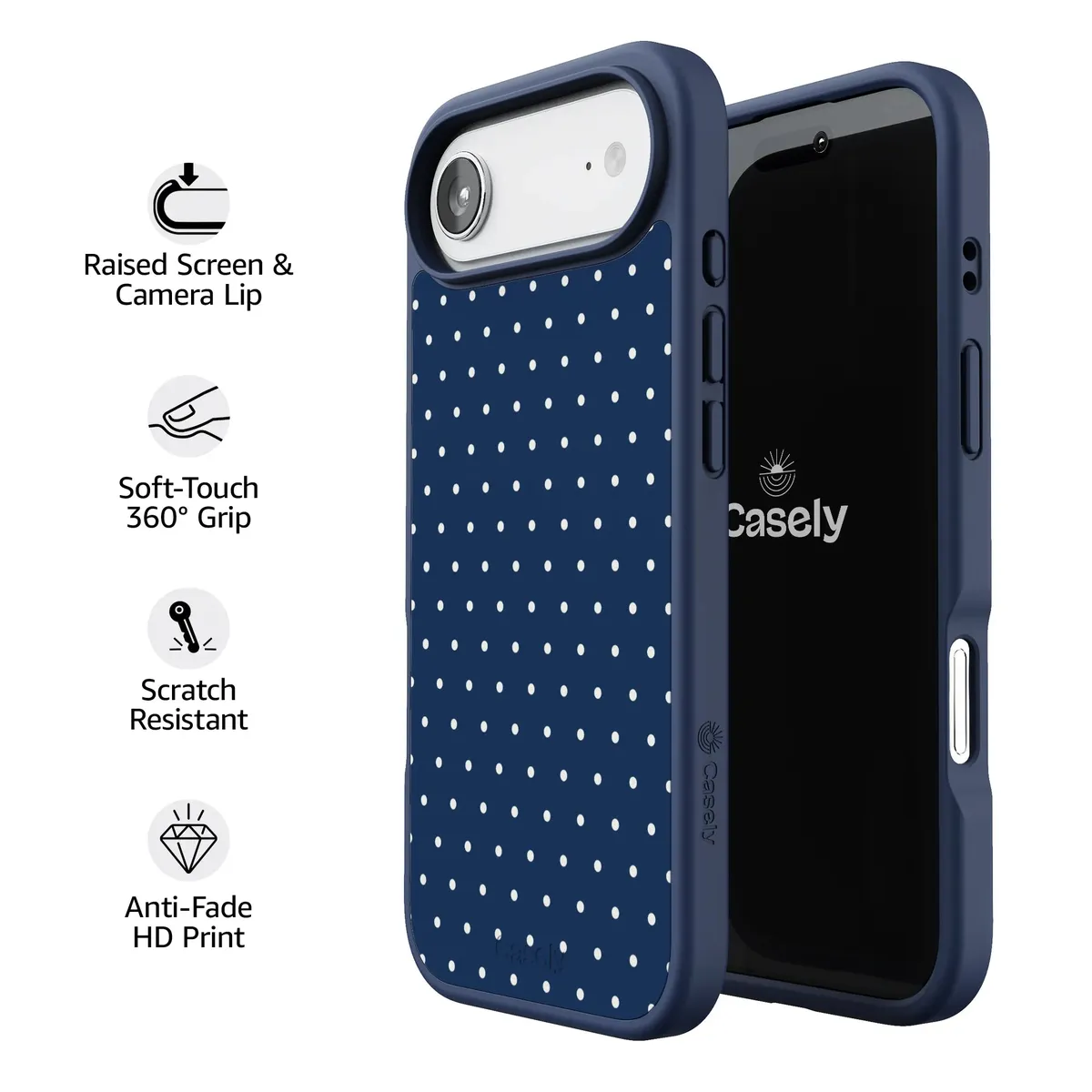 On the Dot | Navy Polka Dot Case - Image 174