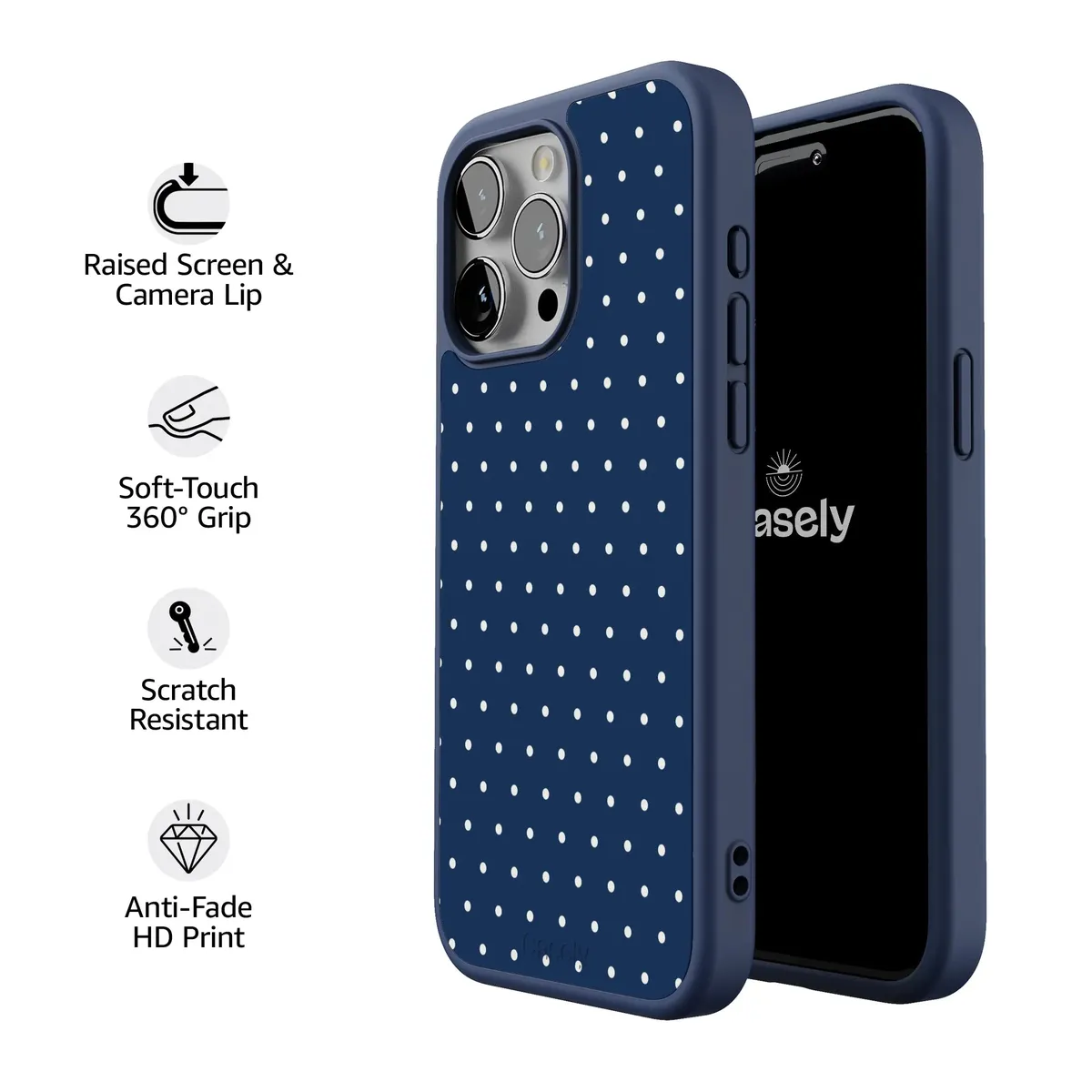 On the Dot | Navy Polka Dot Case - Image 190