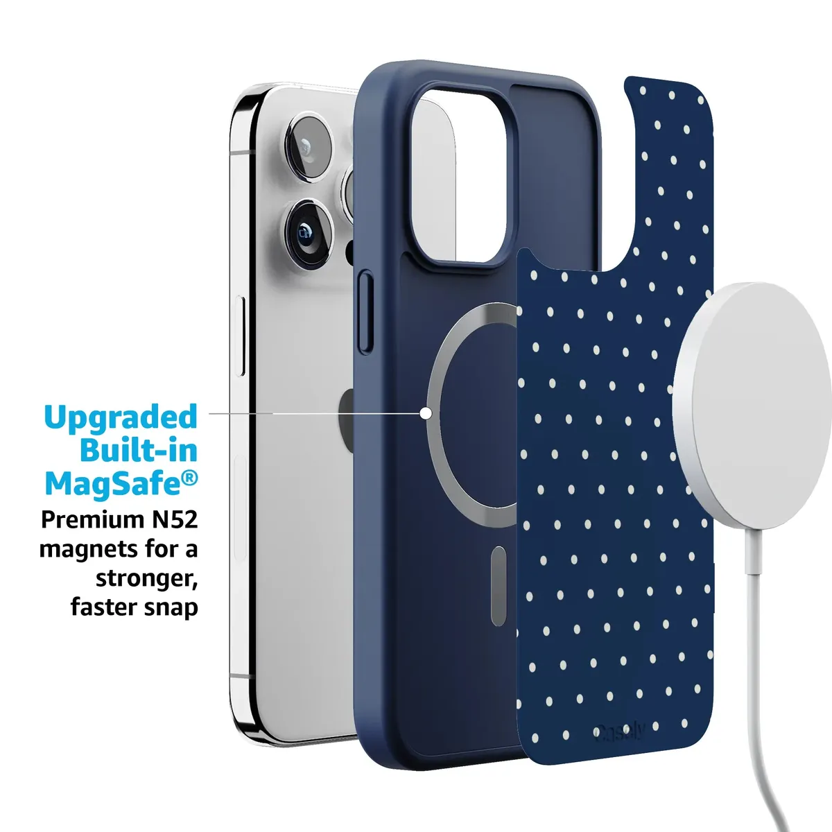On the Dot | Navy Polka Dot Case - Image 192