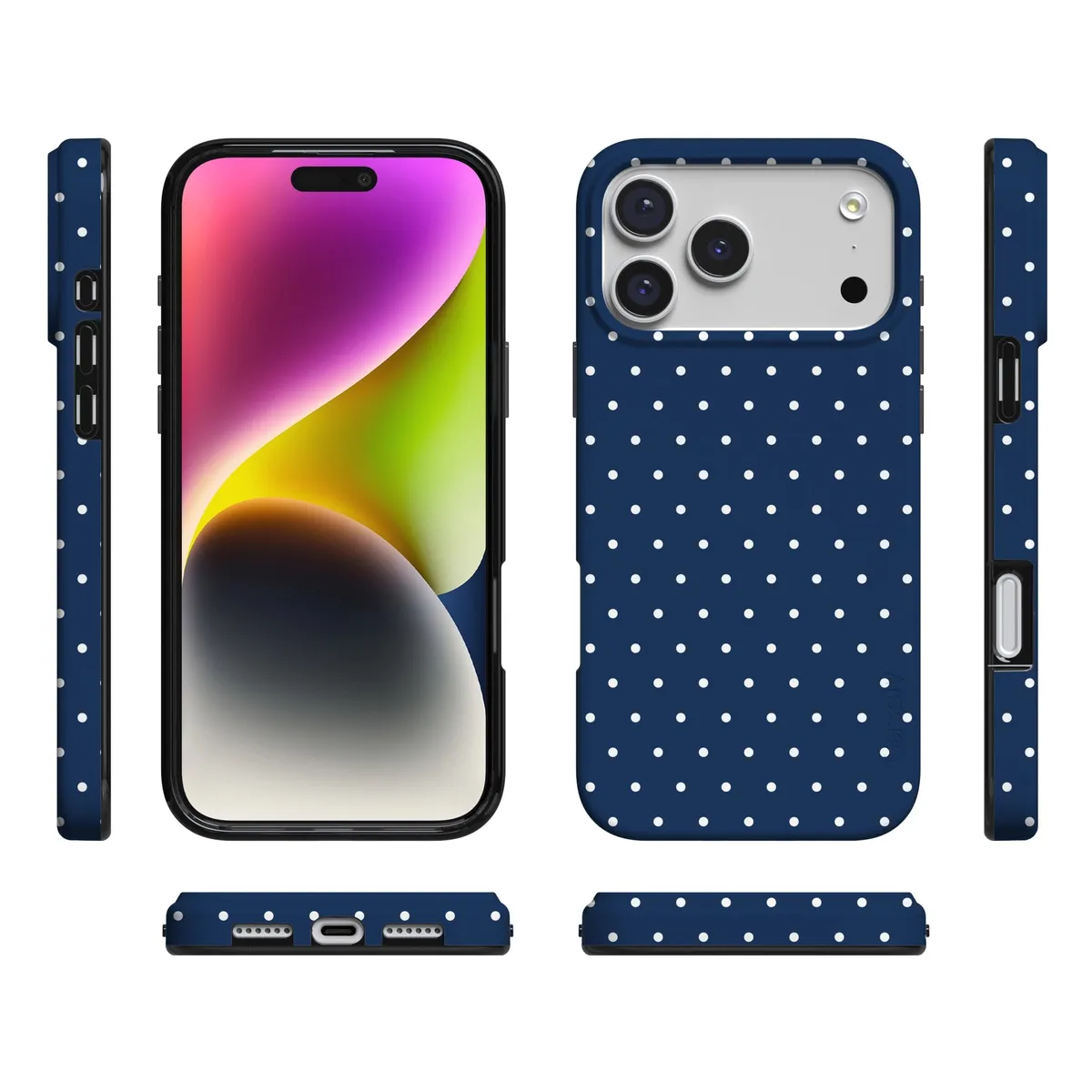 On the Dot | Navy Polka Dot Case - Image 81