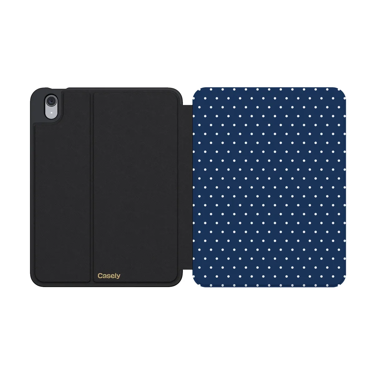 On the Dot | Navy Polka Dot iPad Case - Image 15