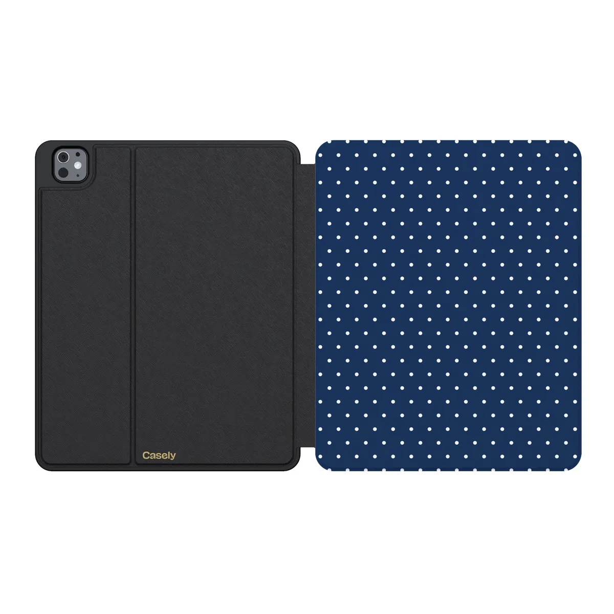 On the Dot | Navy Polka Dot iPad Case - Image 39