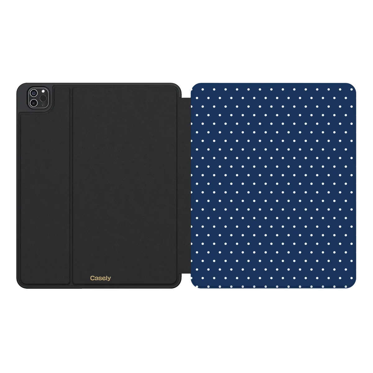 On the Dot | Navy Polka Dot iPad Case - Image 7