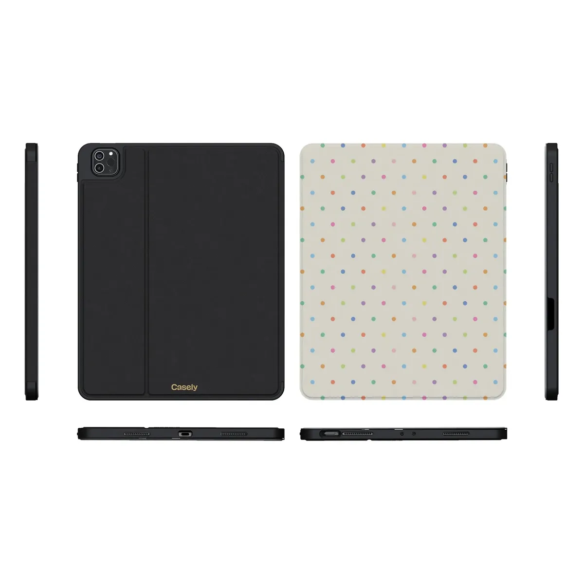 On the Dot | Rainbow Polka Dot iPad Case - Image 5
