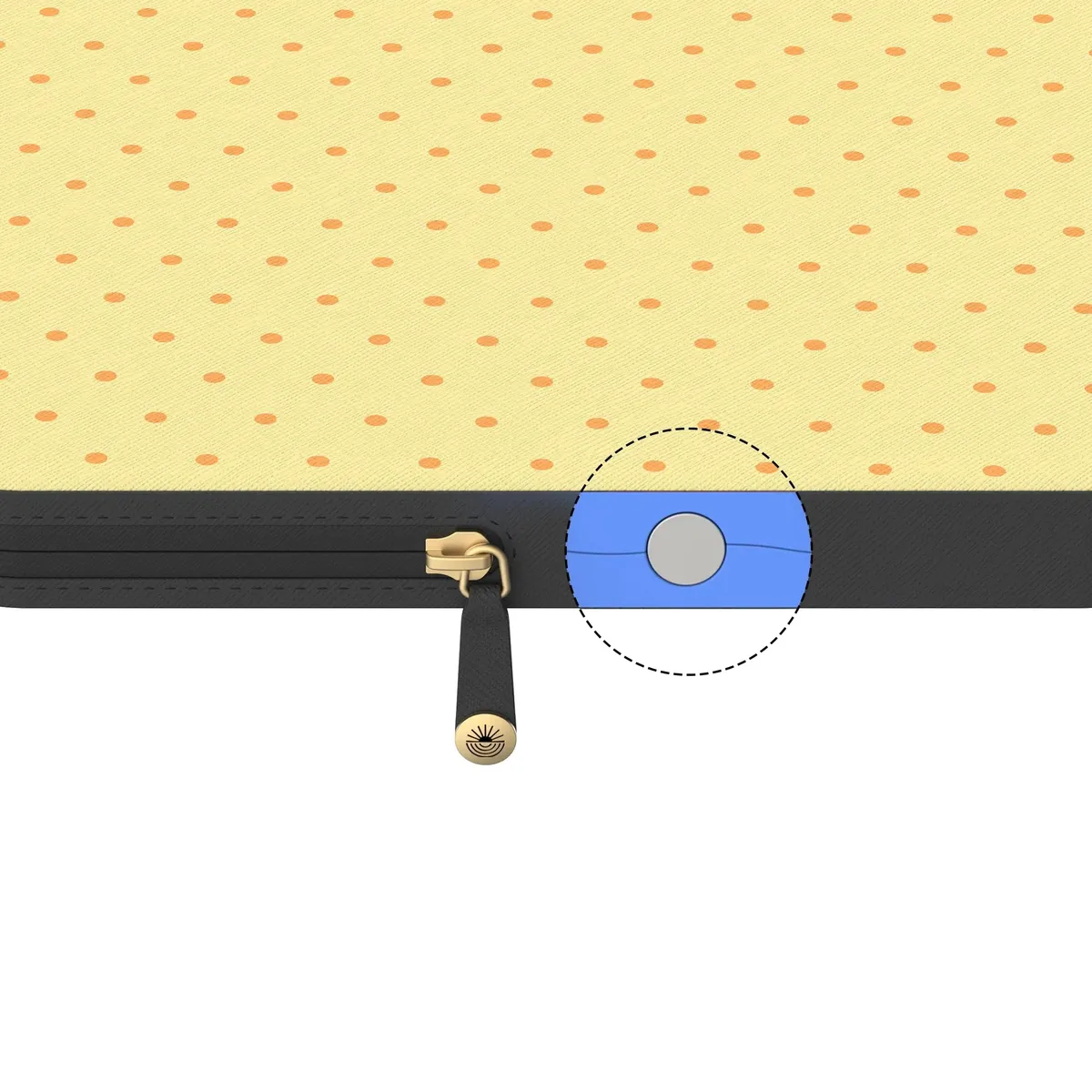 On the Dot | Yellow Polka Dot Laptop Case - Image 5