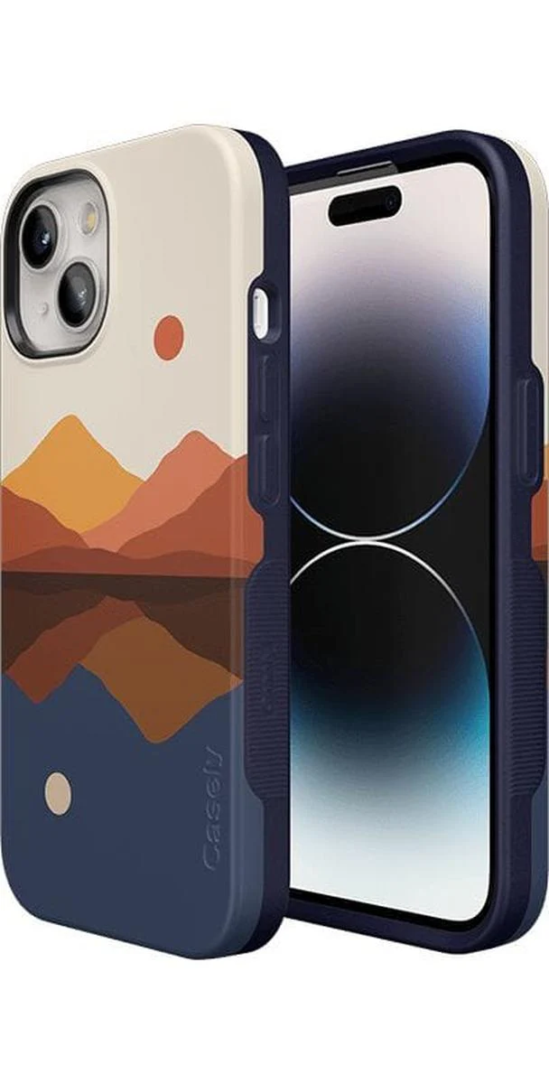 Opposites Attract | Day & Night Colorblock Mountains Case - Image 101