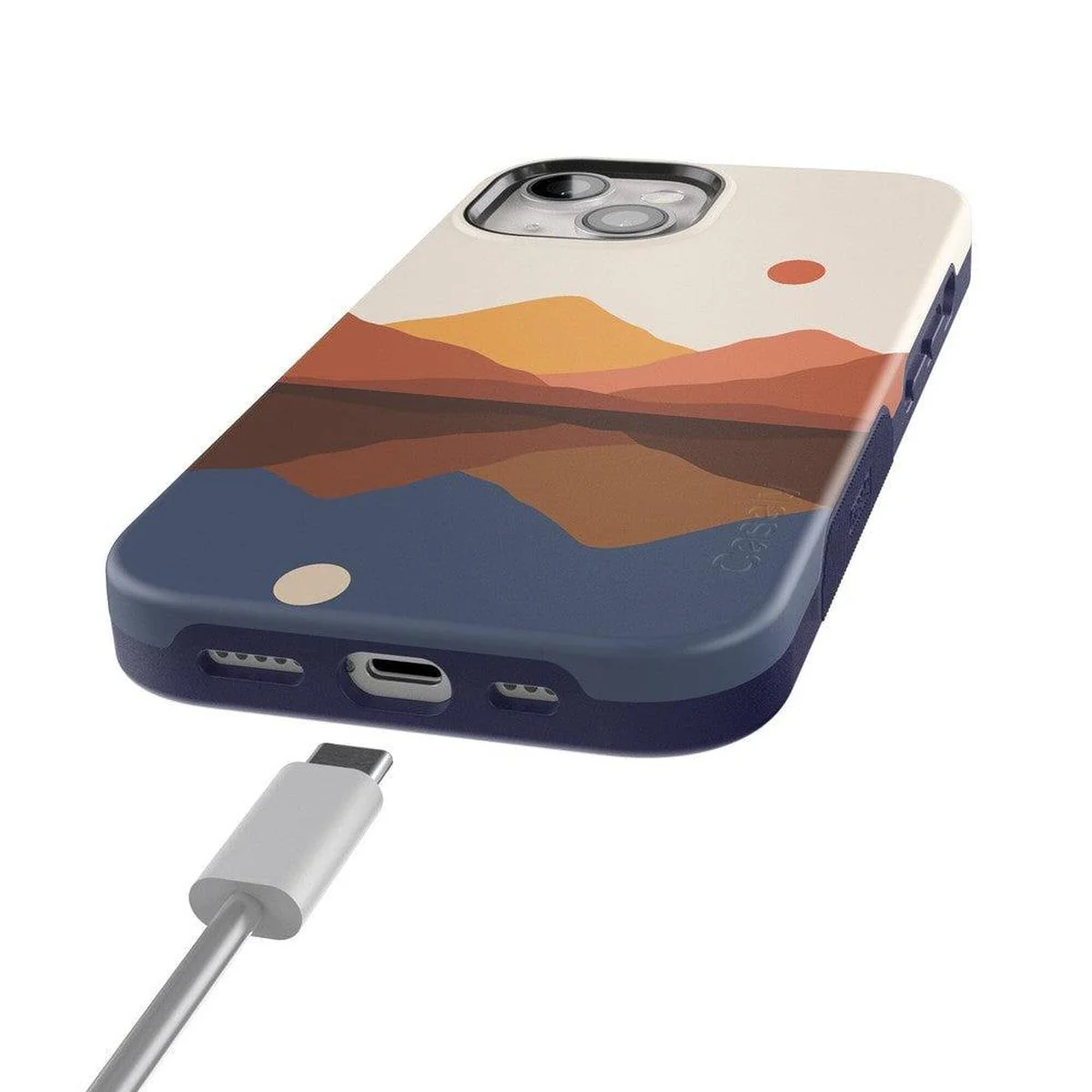 Opposites Attract | Day & Night Colorblock Mountains Case - Image 107