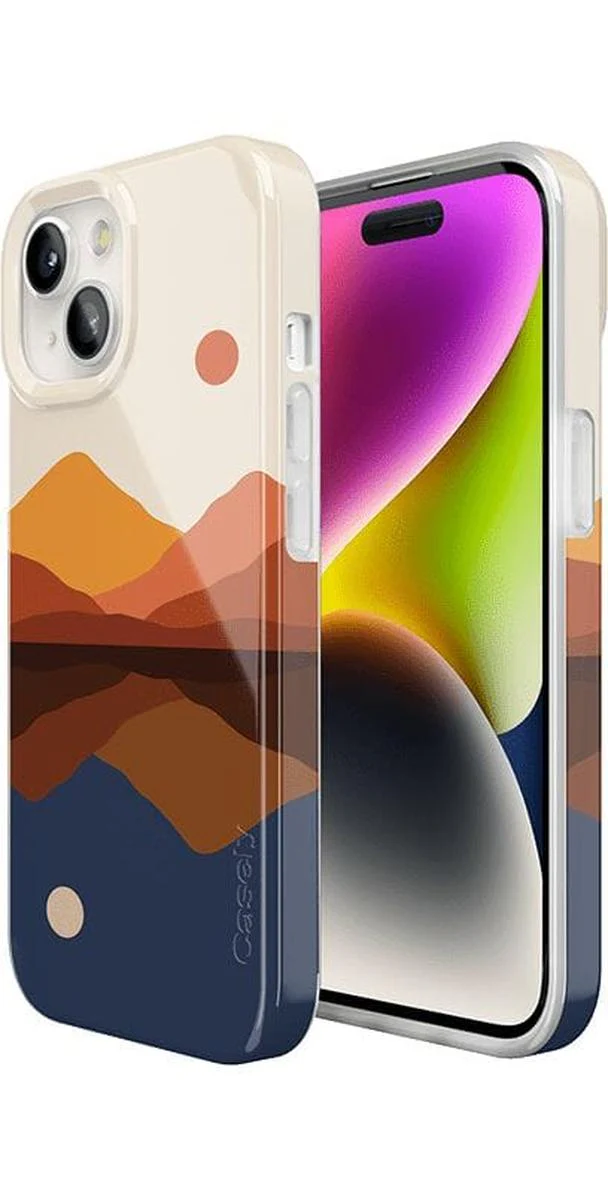 Opposites Attract | Day & Night Colorblock Mountains Case - Image 110