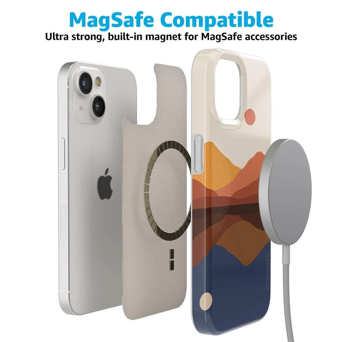 Opposites Attract | Day & Night Colorblock Mountains Case - Image 114
