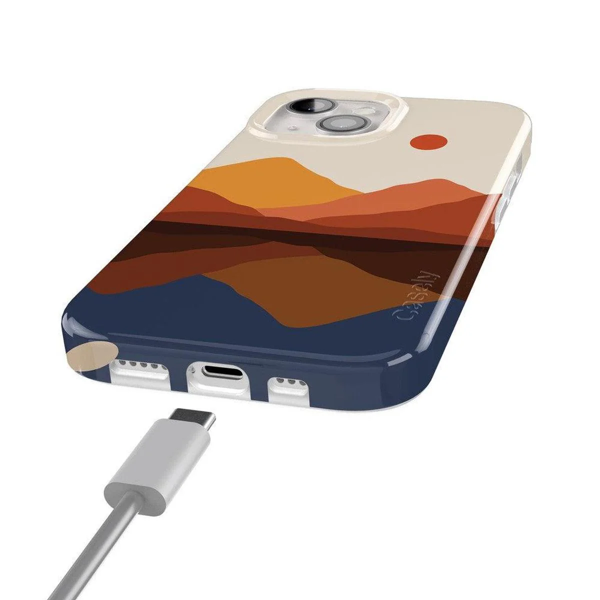 Opposites Attract | Day & Night Colorblock Mountains Case - Image 115