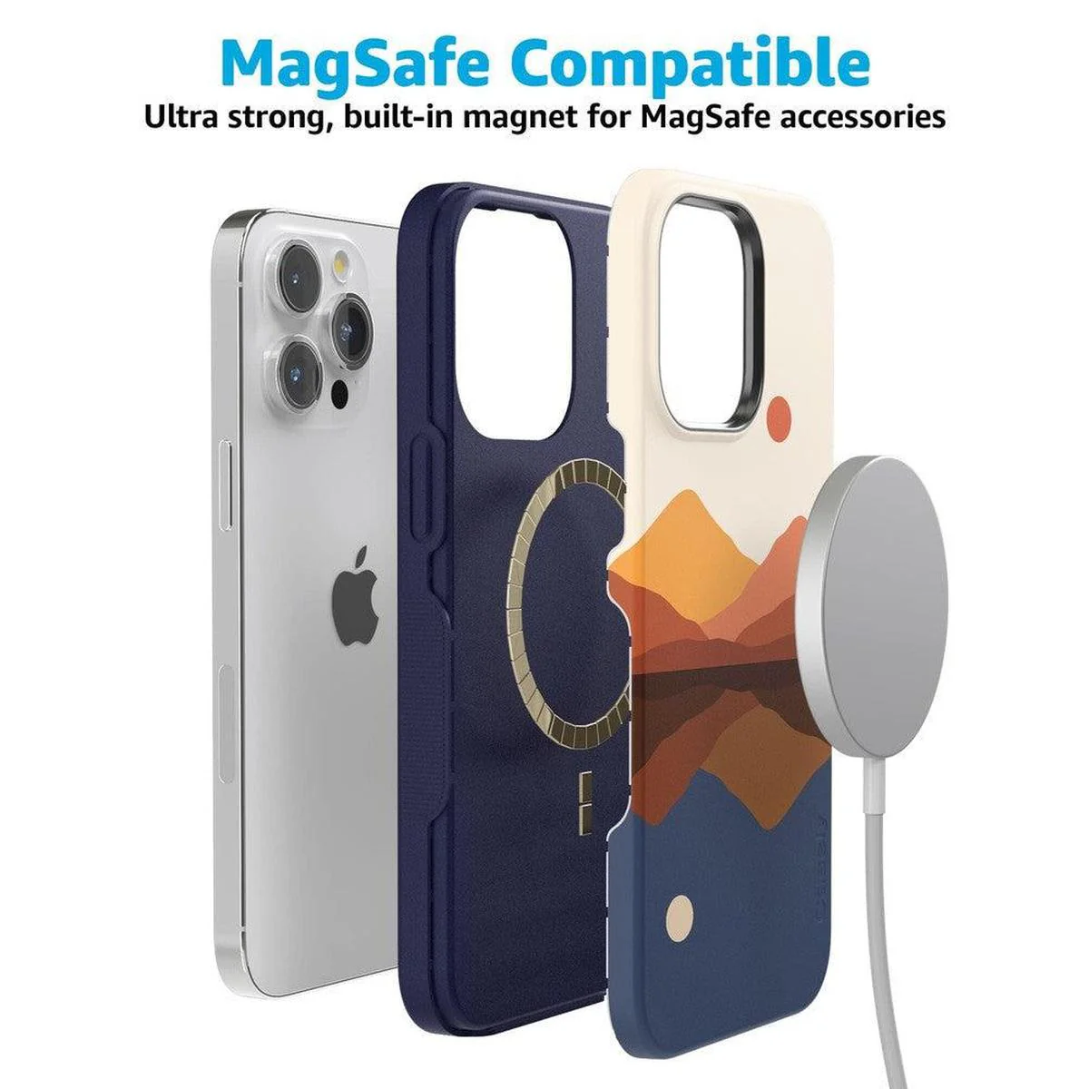 Opposites Attract | Day & Night Colorblock Mountains Case - Image 122