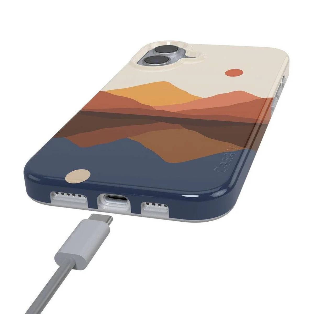Opposites Attract | Day & Night Colorblock Mountains Case - Image 133